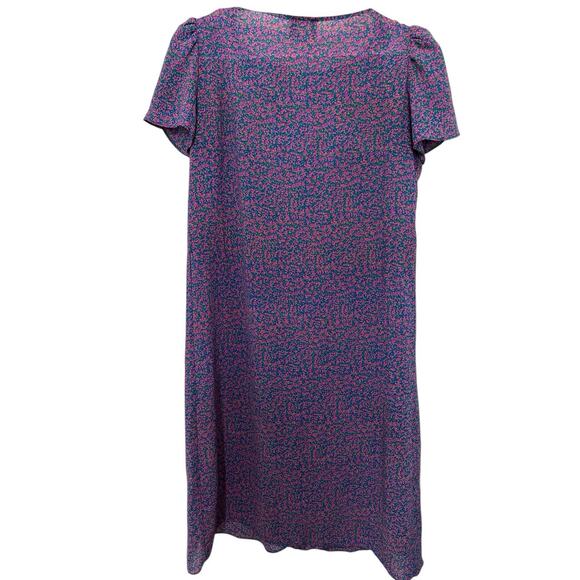 Y2K vintage 80s Bill Berman Jodi Schwartz Flora Button Front Dress Size 9 - Picture 10 of 11